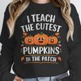 Teacher Halloween I Teach The Cutest Pumpkins In The Patch Women Crewneck Sweatshirt, funny design Teacher Halloween I Teach The Cutest Pumpkins In The Patch Women Crewneck Sweatshirt, funny design