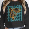 Teacher Outer Space Science Astronomy Planet Saturn Teach Women Crewneck Sweatshirt, Science Teacher Gifts, funny design
