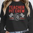 Teacher Pit Crew Race Car Driver Costume Men Women Kids Women Crewneck Sweatshirt, funny design