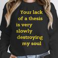Teacher Or Professor Essay Thesis Writing Joke For Men Women Women Crewneck Sweatshirt, Writing Teacher Gifts, funny design