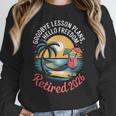Teacher Retirement Shirts 2026 Goodbye Lesson Hello Freedom Women Crewneck Sweatshirt, funny design Teacher Retirement Shirts 2026 Goodbye Lesson Hello Freedom Women Crewneck Sweatshirt, funny design