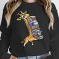 Teacher Shirt Giraffe Holding Books Bookworm Librarian Women Crewneck Sweatshirt, funny design Teacher Shirt Giraffe Holding Books Bookworm Librarian Women Crewneck Sweatshirt, funny design