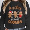 Teacher Of Smart Cookies Gingerbread Christmas Teacher Cute Men Women Kids Women Crewneck Sweatshirt, funny design