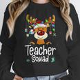 Teacher Squad Red Plaid Rudolph Reindeer Christmas Women Crewneck Sweatshirt, funny design Teacher Squad Red Plaid Rudolph Reindeer Christmas Women Crewneck Sweatshirt, funny design