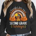 Teacher Thanksgiving Thankful For My Second Grade Turkeys Women Crewneck Sweatshirt, funny design Teacher Thanksgiving Thankful For My Second Grade Turkeys Women Crewneck Sweatshirt, funny design