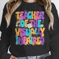 Teacher Of The Visually Impaired Blindness Awareness Women Crewneck Sweatshirt, funny design Teacher Of The Visually Impaired Blindness Awareness Women Crewneck Sweatshirt, funny design