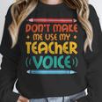 Teacher Voice Teacherlife Primary School Teacher Women Crewneck Sweatshirt, funny design