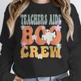 Teachers Aide Boo Crew Ghost Groovy Halloween For Women Women Crewneck Sweatshirt, funny design Teachers Aide Boo Crew Ghost Groovy Halloween For Women Women Crewneck Sweatshirt, funny design