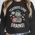 Teachers Love Brains Shirt Men Women Teacher Halloween Women Crewneck Sweatshirt, funny design Teachers Love Brains Shirt Men Women Teacher Halloween Women Crewneck Sweatshirt, funny design