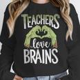 Teachers Love Zombie Teacher Halloween Fun Women Crewneck Sweatshirt, funny design
