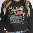 Teaching Is My Jam Groovy Retro Teacher Back To School Women Crewneck Sweatshirt, Groovy Teacher Gifts, funny design Teaching Is My Jam Groovy Retro Teacher Back To School Women Crewneck Sweatshirt, Groovy Teacher Gifts, funny design
