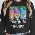 Teaching My Little Gnomies With Gnome For Teacher Women Women Crewneck Sweatshirt, funny design Teaching My Little Gnomies With Gnome For Teacher Women Women Crewneck Sweatshirt, funny design