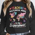 Teaching Multilingual Minds Learners English ESL Teacher Women Crewneck Sweatshirt, Esl Teacher Gifts, English Teacher Gifts, funny design Teaching Multilingual Minds Learners English ESL Teacher Women Crewneck Sweatshirt, Esl Teacher Gifts, English Teacher Gifts, funny design