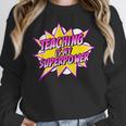 Teaching Is My Superpower Retro Comic Super Teacher Women Crewneck Sweatshirt, Super Teacher Gifts, funny design