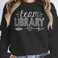 Team Library Tee Teacher Student Back To School Women Crewneck Sweatshirt, funny design Team Library Tee Teacher Student Back To School Women Crewneck Sweatshirt, funny design