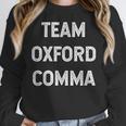 Team Oxford Comma English Majors And Teachers For Men Women Girls Kids Women Crewneck Sweatshirt, English Teacher Gifts, funny design