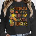 Thankful For My 4th Grade Turkey Thanksgiving Turkey Teacher Women Crewneck Sweatshirt, 4th Grade Teacher Gifts, funny design Thankful For My 4th Grade Turkey Thanksgiving Turkey Teacher Women Crewneck Sweatshirt, 4th Grade Teacher Gifts, funny design