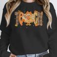 Thanksgiving Turkey Teach Thankful Teacher Girly Bow Women Women Crewneck Sweatshirt, funny design