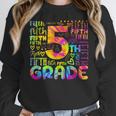 Tie Dye 5th Grade Typography Team Fifth Grade Teacher For Men Women Girls Kids Women Crewneck Sweatshirt, funny design