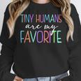 Tiny Humans Are My Favorite Daycare Provider Teacher Daycare Women Crewneck Sweatshirt, funny design Tiny Humans Are My Favorite Daycare Provider Teacher Daycare Women Crewneck Sweatshirt, funny design