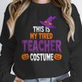 Tired Teacher Costume For Halloween Teachers Women Crewneck Sweatshirt, funny design Tired Teacher Costume For Halloween Teachers Women Crewneck Sweatshirt, funny design