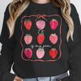 TK Is My Jam Transitional Kindergarten TK Teacher Strawberry Women Crewneck Sweatshirt, funny design