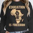 History Education Is Freedom African Map Black Teacher Women Crewneck Sweatshirt, History Teacher Gifts, funny design History Education Is Freedom African Map Black Teacher Women Crewneck Sweatshirt, History Teacher Gifts, funny design