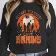 History Teachers Love Brains Halloween Teacher For Men Women Women Crewneck Sweatshirt, History Teacher Gifts, funny design
