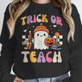 Trick Or Teach Ghost Teacher School Halloween Men Women Women Crewneck Sweatshirt, funny design Trick Or Teach Ghost Teacher School Halloween Men Women Women Crewneck Sweatshirt, funny design