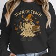 Trick Or Teach Halloween Teacher Women Crewneck Sweatshirt, funny design Trick Or Teach Halloween Teacher Women Crewneck Sweatshirt, funny design