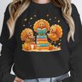 Turkey Read Books Reading Fall Thanksgiving Teacher Women Crewneck Sweatshirt, funny design Turkey Read Books Reading Fall Thanksgiving Teacher Women Crewneck Sweatshirt, funny design