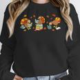 Turkey Reading Books Fall Thanksgiving Teacher Book Lovers Women Crewneck Sweatshirt, funny design