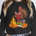 Turkey Reading Books Fall Thanksgiving Teacher Book Women Crewneck Sweatshirt, funny design Turkey Reading Books Fall Thanksgiving Teacher Book Women Crewneck Sweatshirt, funny design
