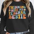 Twinning With My Teacher Bestie Twin Day Matching For Men Women Kids Women Crewneck Sweatshirt, funny design