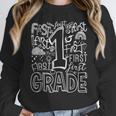 Typography 1st Grade Team Student Teacher Women Crewneck Sweatshirt, funny design Typography 1st Grade Team Student Teacher Women Crewneck Sweatshirt, funny design