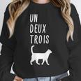Un Deux Trois Cat Shirt French Teacher Women Crewneck Sweatshirt, funny design