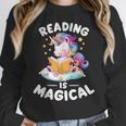 Unicorn Teacher Reading Is Magical Book Women Crewneck Sweatshirt, funny design Unicorn Teacher Reading Is Magical Book Women Crewneck Sweatshirt, funny design