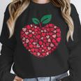 Valentines Day Teacher Hearts Apple Love Teach Women Men Women Crewneck Sweatshirt, funny design