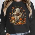 Vintage Ghost Book Reading Pumpkin Gothic Halloween Teachers Men Women Kids Women Crewneck Sweatshirt, funny design Vintage Ghost Book Reading Pumpkin Gothic Halloween Teachers Men Women Kids Women Crewneck Sweatshirt, funny design