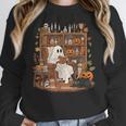 Vintage Ghost Book Reading Pumpkin Gothic Halloween Teachers Women Crewneck Sweatshirt, funny design Vintage Ghost Book Reading Pumpkin Gothic Halloween Teachers Women Crewneck Sweatshirt, funny design