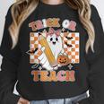 Vintage Teacher Shirt Women Trick Or Teach Halloween Women Crewneck Sweatshirt, funny design