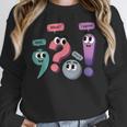 Wait What Stop It I Agree Grammar English Teacher Women Crewneck Sweatshirt, English Teacher Gifts, funny design