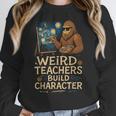 Weird Teachers Build Character Van Bigfoot Art Women Crewneck Sweatshirt, funny design Weird Teachers Build Character Van Bigfoot Art Women Crewneck Sweatshirt, funny design