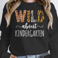 Wild About Kindergarten Teacher Leopard Print Women Crewneck Sweatshirt, funny design Wild About Kindergarten Teacher Leopard Print Women Crewneck Sweatshirt, funny design
