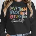 Women Teach Them Love Them Return Them Specials Teacher Life Women Crewneck Sweatshirt, funny design