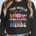 The World Needs All Kinds Of Minds Special Education Teacher Women Crewneck Sweatshirt, funny design The World Needs All Kinds Of Minds Special Education Teacher Women Crewneck Sweatshirt, funny design