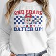 2nd Grade Batter Up Back To School Baseball Teacher Kids Women Crewneck Sweatshirt, 2nd Grade Teacher Gifts, funny design