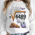 4489 Square Root 67 Math Teacher Halloween Costume Professor Women Crewneck Sweatshirt, funny design