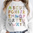 ABC Animals Alphabet Graphic Boys Girls Kindergarten Teacher Women Crewneck Sweatshirt, funny design ABC Animals Alphabet Graphic Boys Girls Kindergarten Teacher Women Crewneck Sweatshirt, funny design