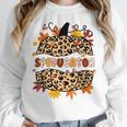Autumn Fall SPED ED Teacher Thankful Grateful Pumpkin Retro Women Crewneck Sweatshirt, funny design
